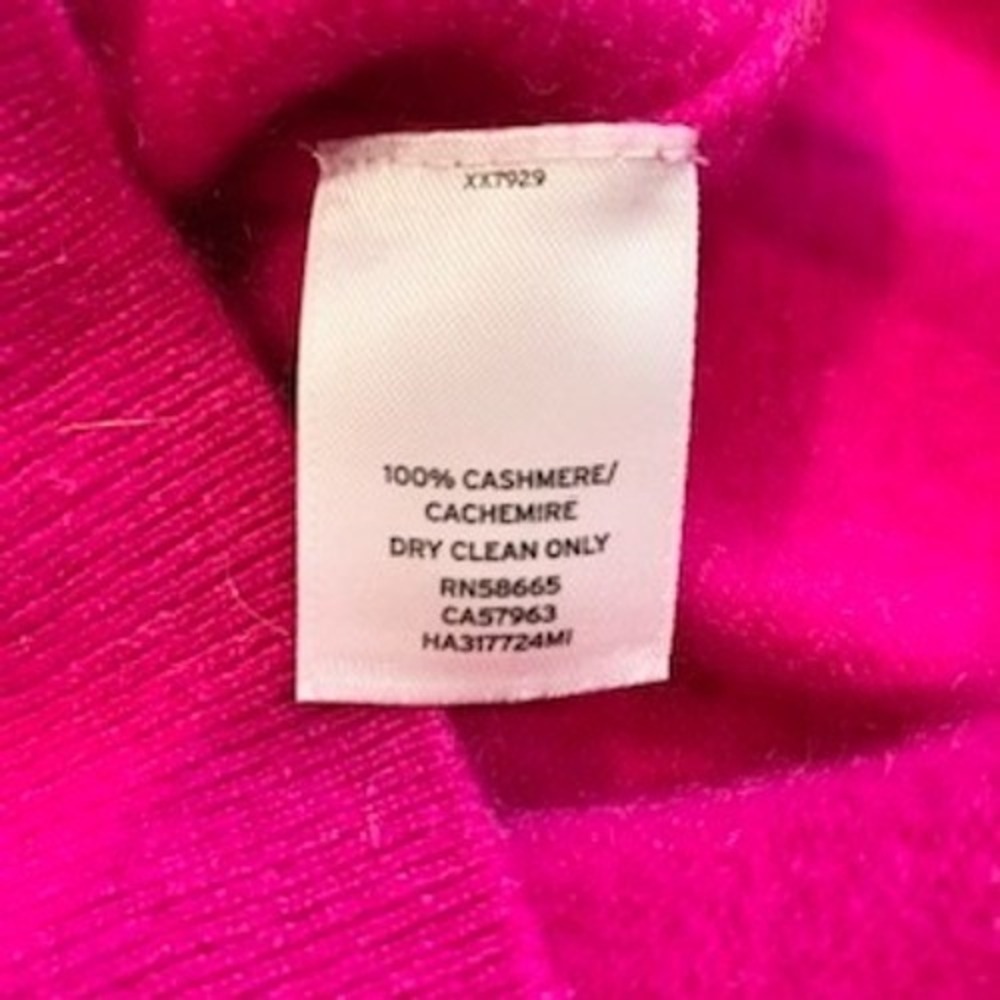 Halogen Cashmere Sweater Womens Small Magenta Pink Crew Neck Long Sleeve Knit - Picture 9 of 14